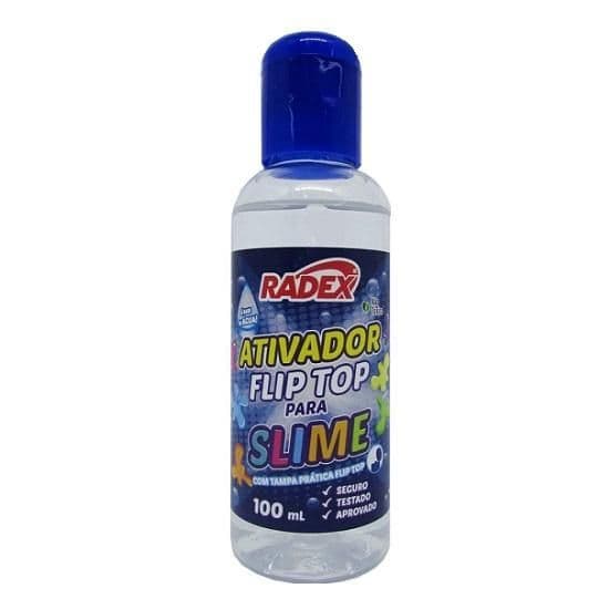 Ativador Flip Top para Slime transparente 100ml Radex
