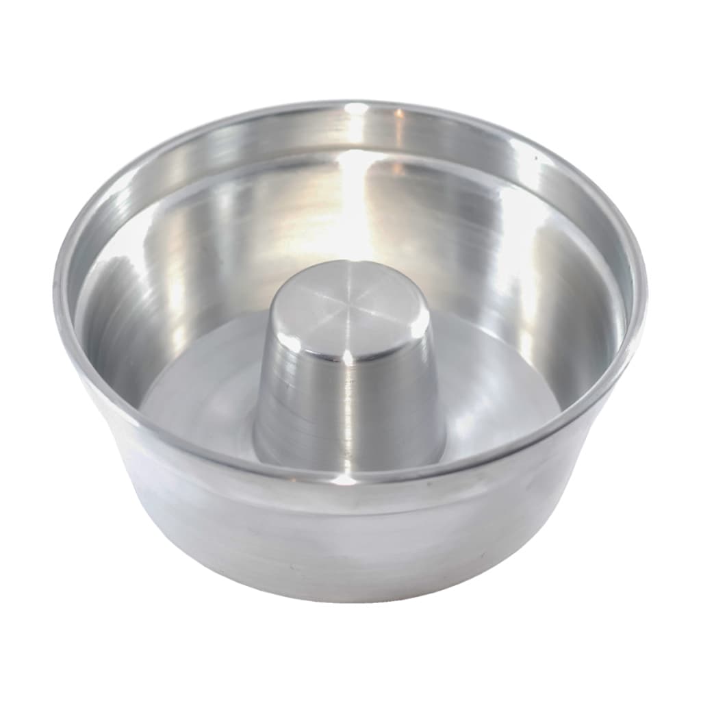 Forma Grande Assadeira Para Bolo Pudim Padaria Nº 24 Redonda Em Aluminio Com Cone