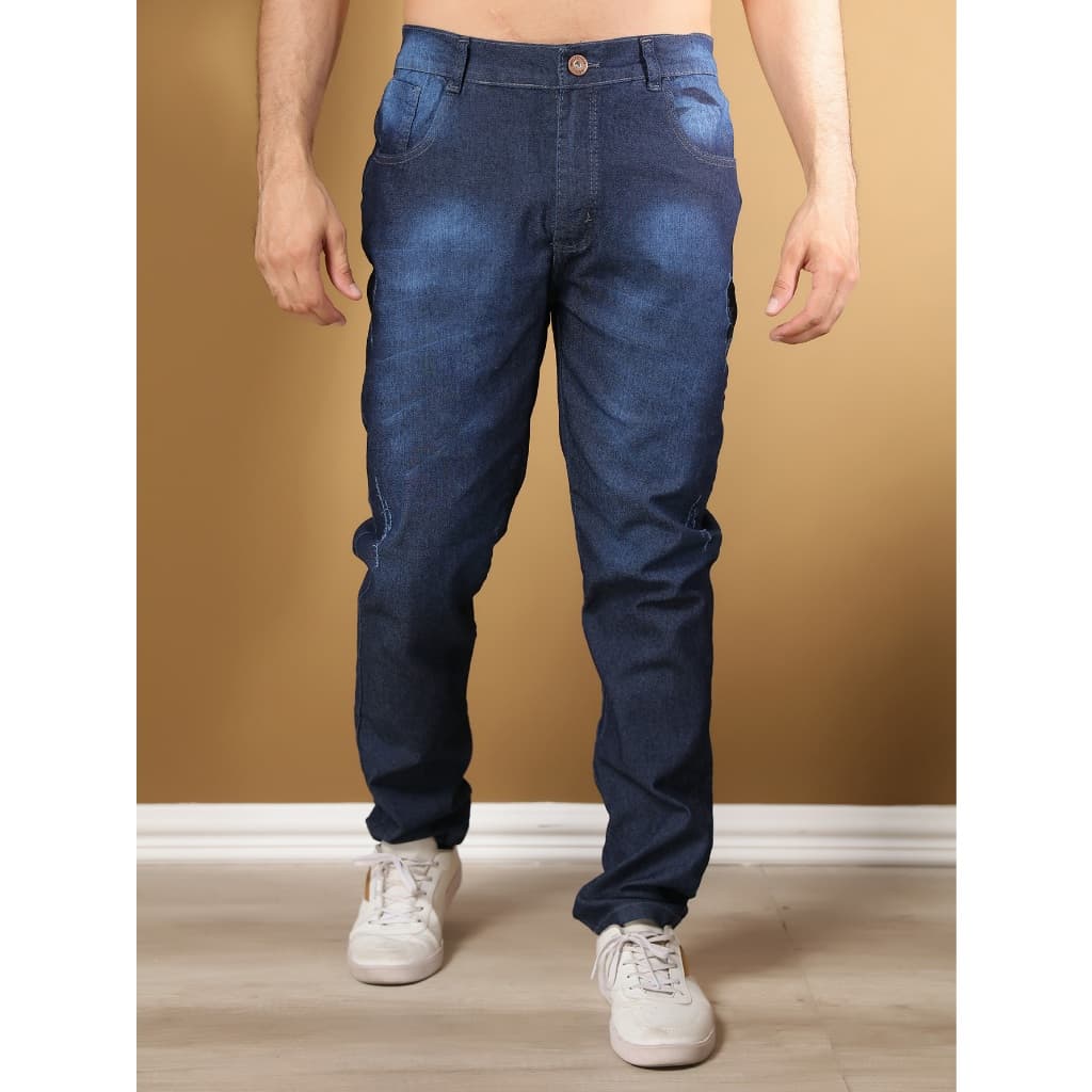 Calça Jeans Masculina Premium Com Lycra Elastano Estica Bem Slim Fit Skinny