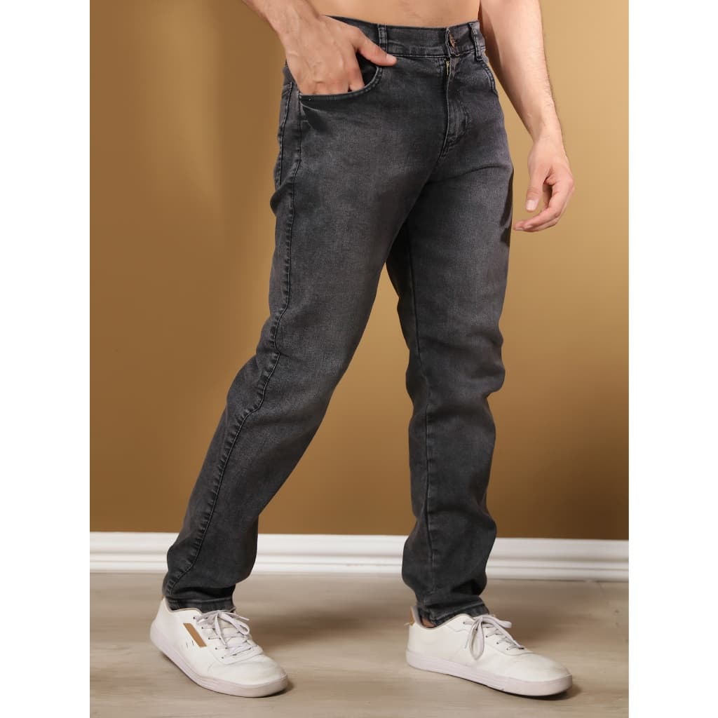 Calça Jeans Masculina Premium Com Lycra Elastano Estica Bem Slim Fit Skinny
