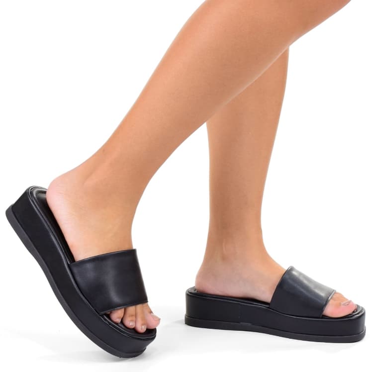 Chinelo Feminino Papete Flatform Confortável Moda Confort Macio Tendência Lançamento Promoção