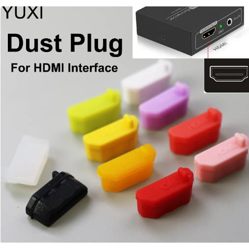 Protetor Anti-poeira de Silicone,HDMI Dust Plug,Borracha para Interface HDMI,ATENÇÃO:ANÚNCIO PARA 1UNI DA COR ESCOLHIDA.