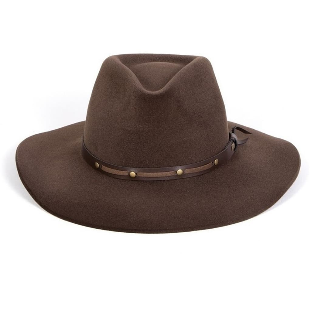 CHAPÉU FEDORA MARROM CAFÉ ESTILO COUNTRY GUSTAVO LIMA - COM PEQUENOS DEFEITOS DE FABRICAÇÃO - LEIA A DESCRIÇÃO