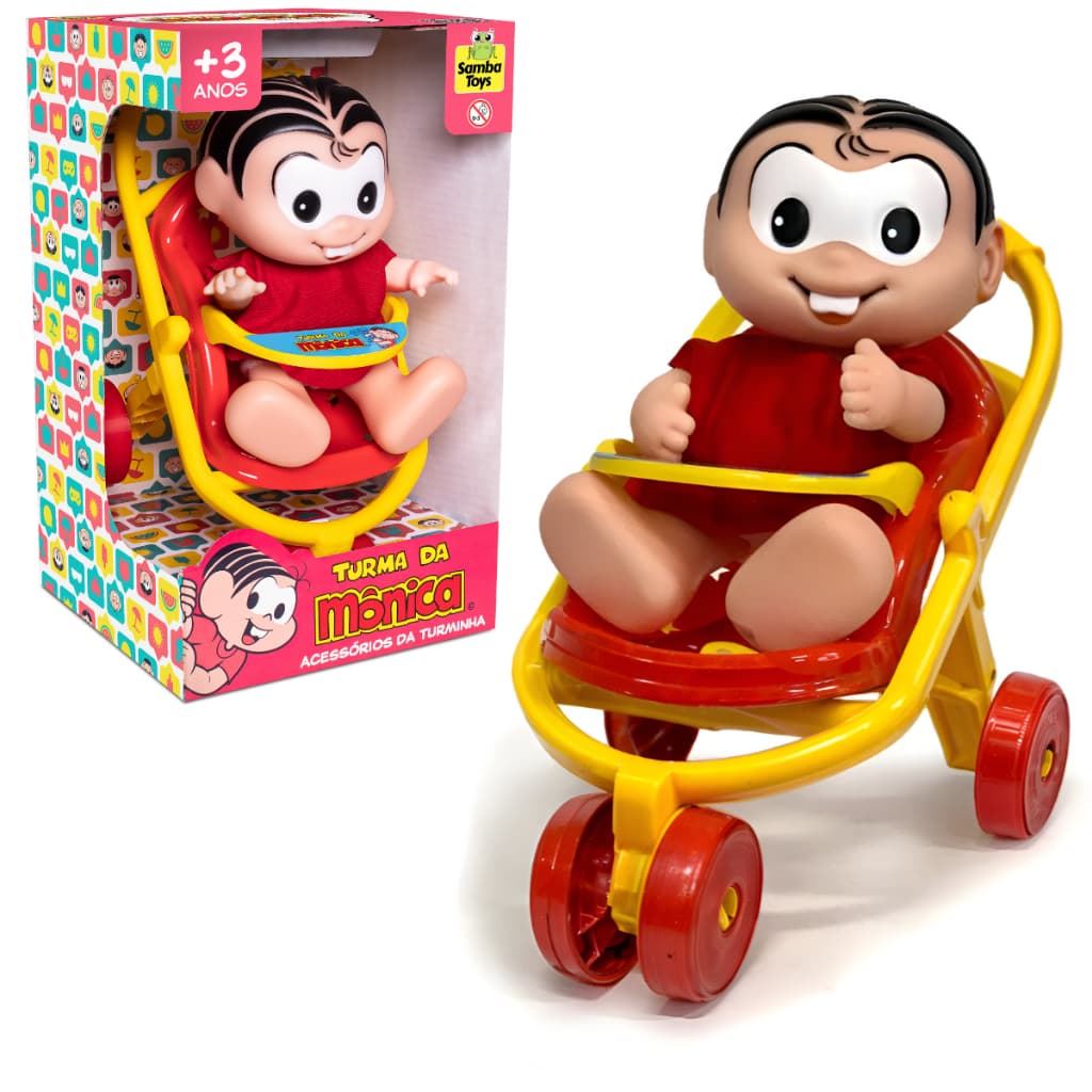 Boneca E Mini Carrinho De Passeio Infantil Turma Da Mônica