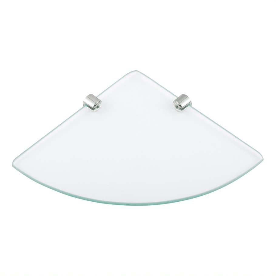 Prateleira De Vidro Incolor 6mm Porta Shampoo de Canto Organizador Para Box Banheiro