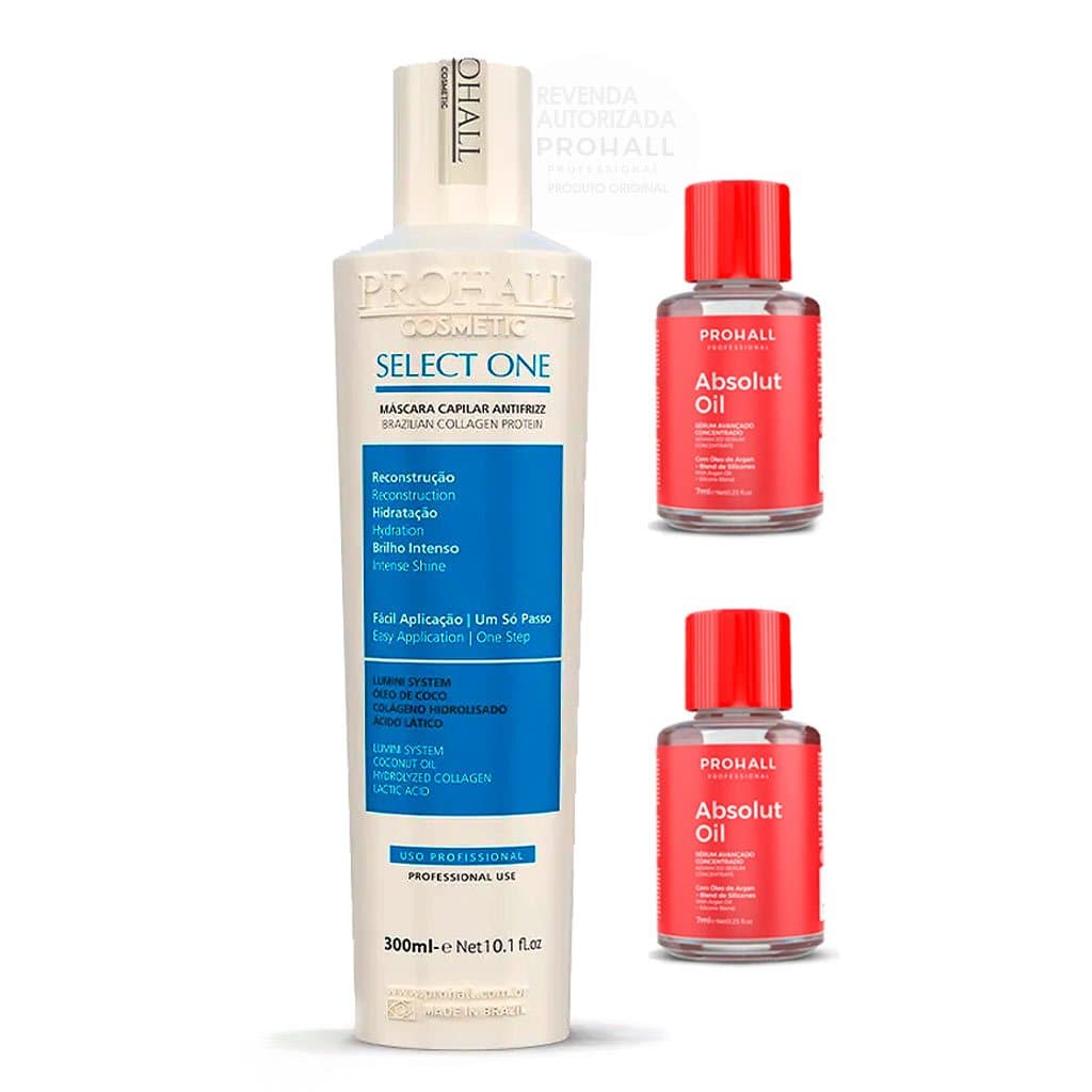 Semi Definitiva Select One Prohall 300ml  + 2 Óleos7ml