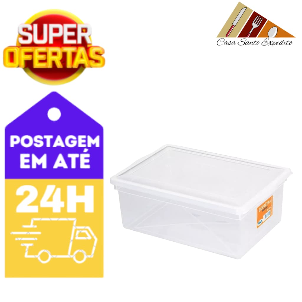 Caixa POTE Tupware Plástica Com Tampa Bioprática Pleion 5L 0320 (ENVIO IMEDIATO)