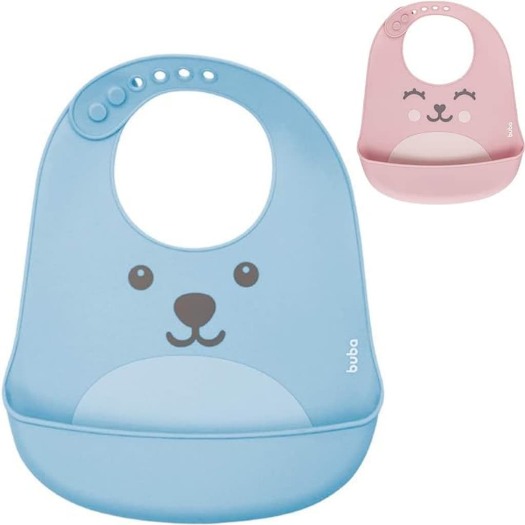 Babador Silicone Buba Bebê Infantil com Pega Migalhas Gumy