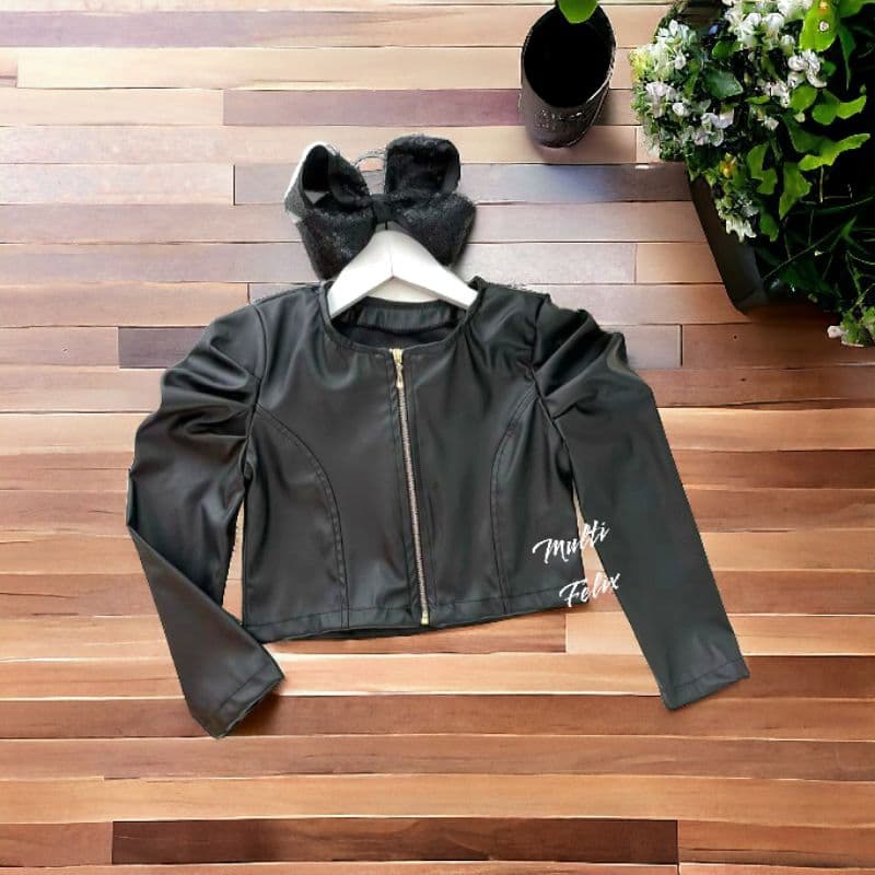 Jaqueta Courino Fake Feminina Moda Juvenil Menina Inverno