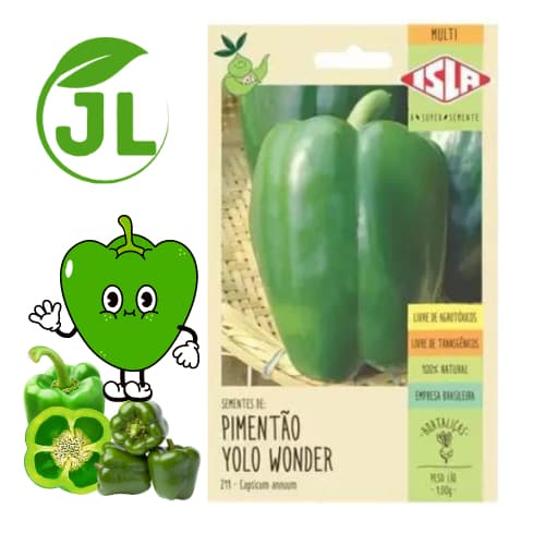 Sementes De Pimentão Verde -  Sementes Originais Isla