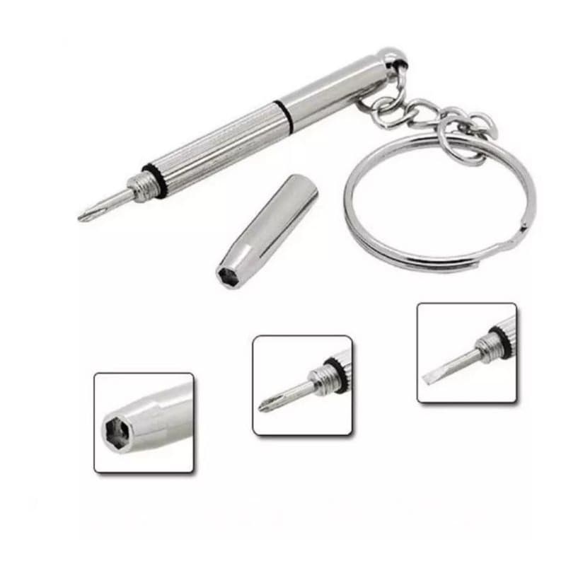 5 Chaveiros Mini Chave De Fenda E Philips - 3 X 1