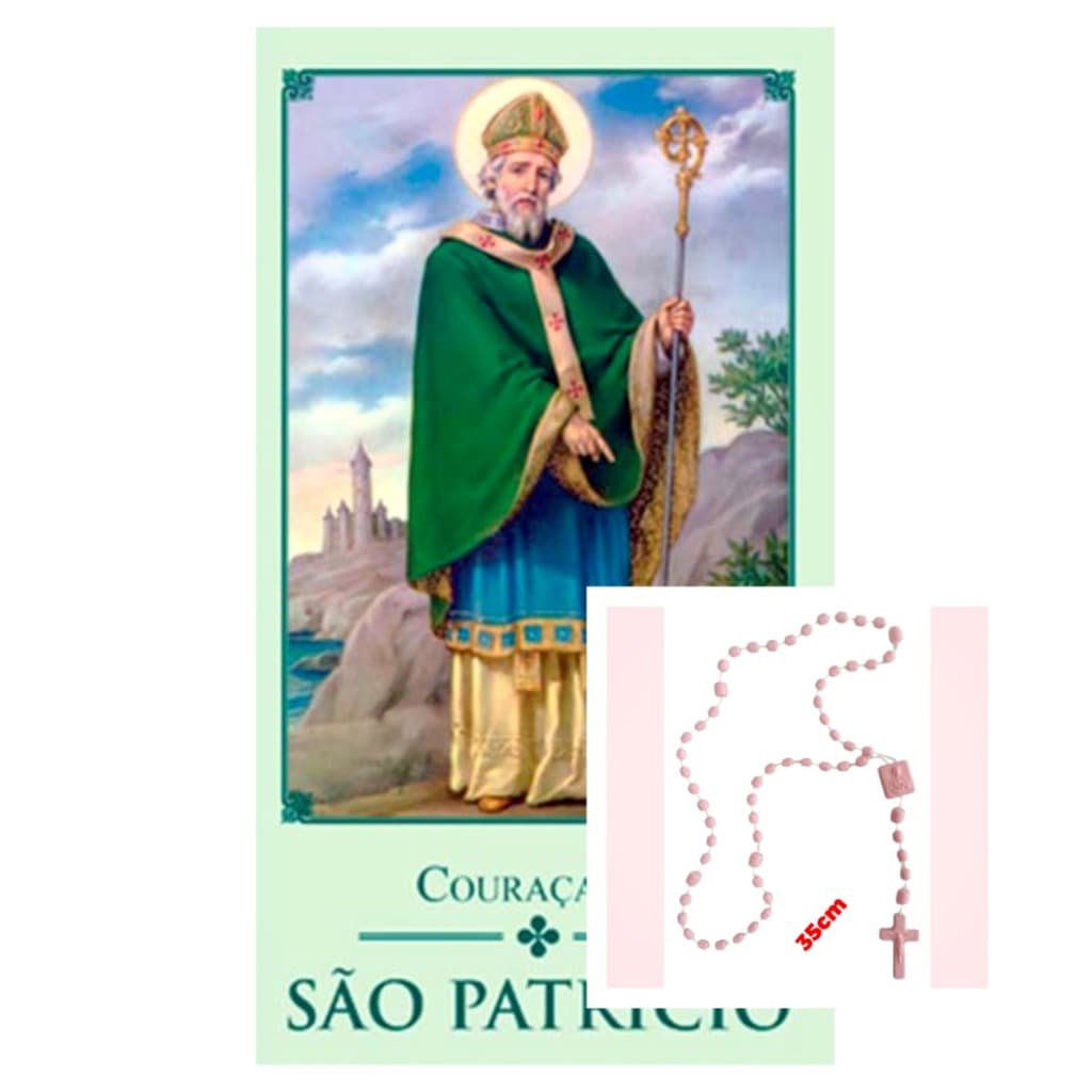 Livro (Folheto) Couraça de São Patrício - Religião Devocionarios - Ed. Paulinas + Terço