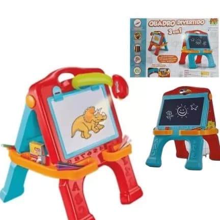 Quadro Lousa Divertida 3 em 1