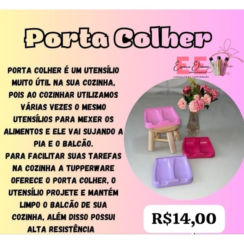Descansor de colher tupperware