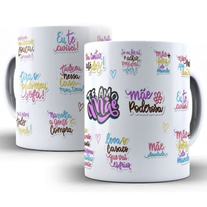 Caneca de Cerâmica Personalizada Dia das Mães Frases Engraçadas Caneca Mãe