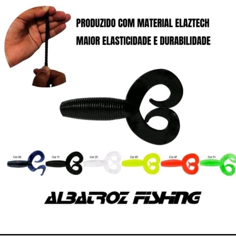 ISCA ARTIFICIAL ALBATROZ GRUB - 7CM - várias unidades - REFORÇADA