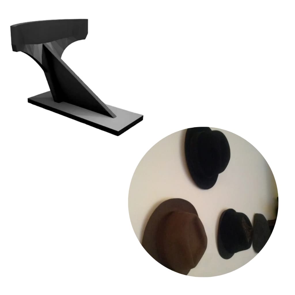 3 Porta Chapéu De Parede Para Fedora, Chapéu De Pagodeiro, Boina, Sombrero, Chapéu De Couro, Bucket