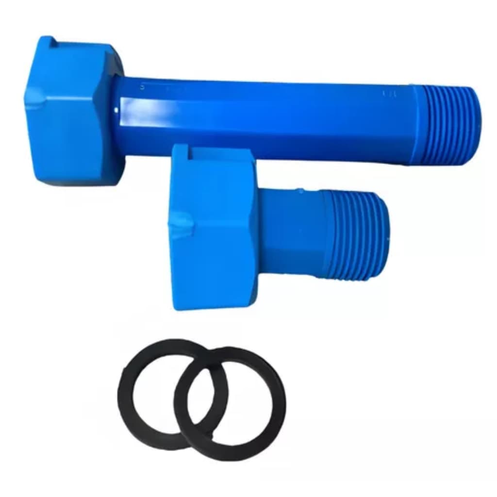 Kit 2 Adaptador Tubo Tubete Longo E Curto Cavalete Hidrômetro Agua