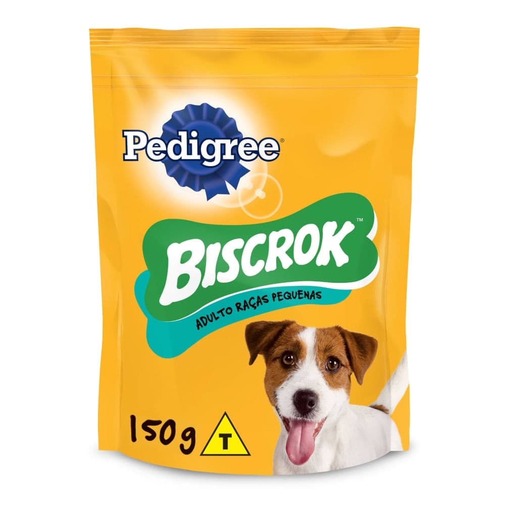 Biscoito Pedigree Biscrok Para Cães Adultos Raças Pequenas 150g