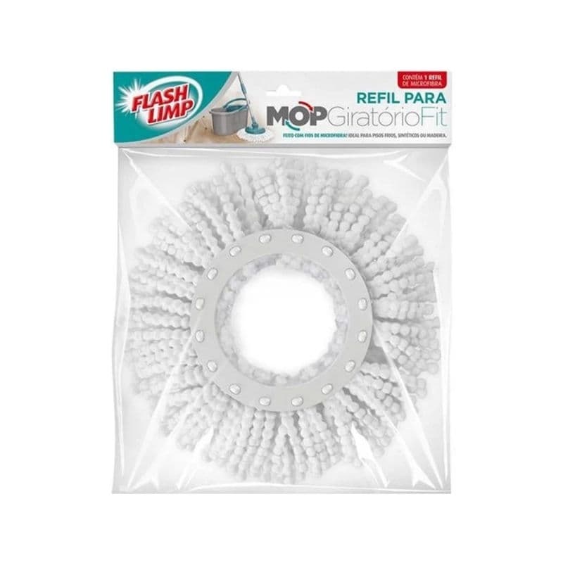 Refil Microfibra Compativel com os Mops Giratorios Fit: MOP5010, MOP5011, MOP9775 e MOP9379