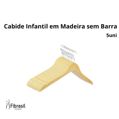 Kit Cabide de Madeira Simples 10 unidades