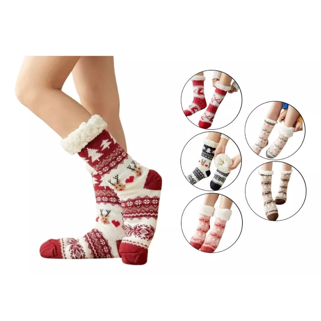 Kit 02 Meias FEMININAS/MASCULINO/CASAL/Térmicas De Lã Forrada Para Adulto/Meias de inverno