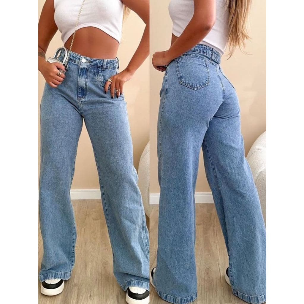 Calça Jeans Wige Leg Sem Lycra Pantalona