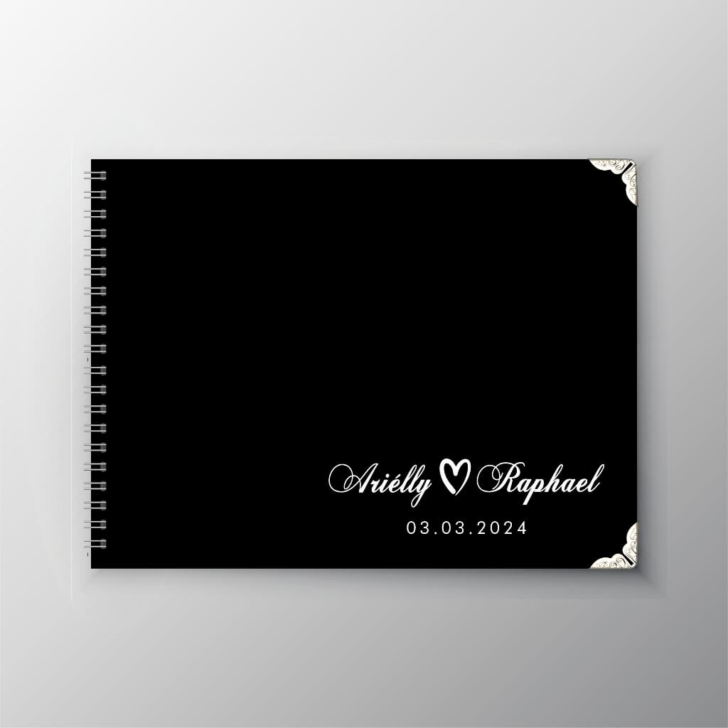 Caderno Álbum Personalizado Kraft ou Preto Scrapbook Fotos