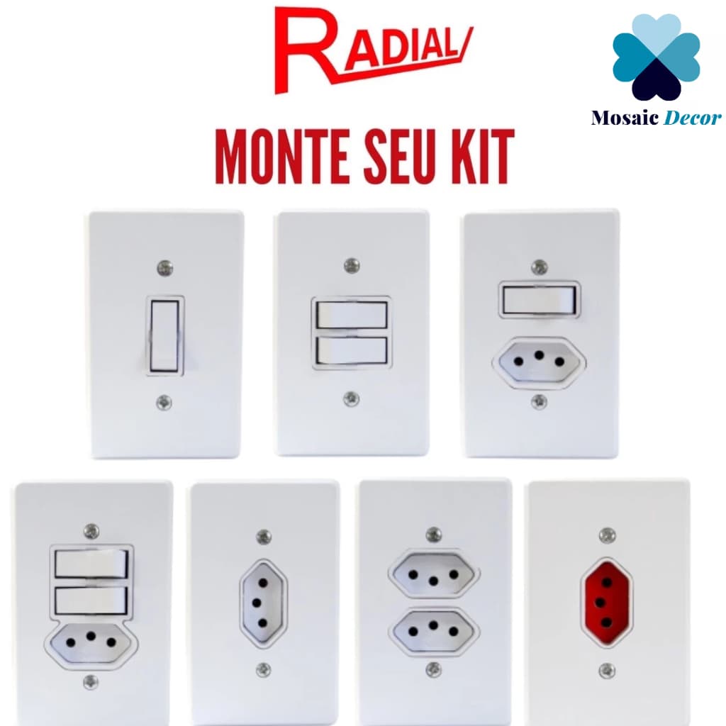 Radial Linha Gelo Tomada Interruptor 4x2 10A/20A Tomadas Simples 10a tomada 20a Tomada Com Apagador