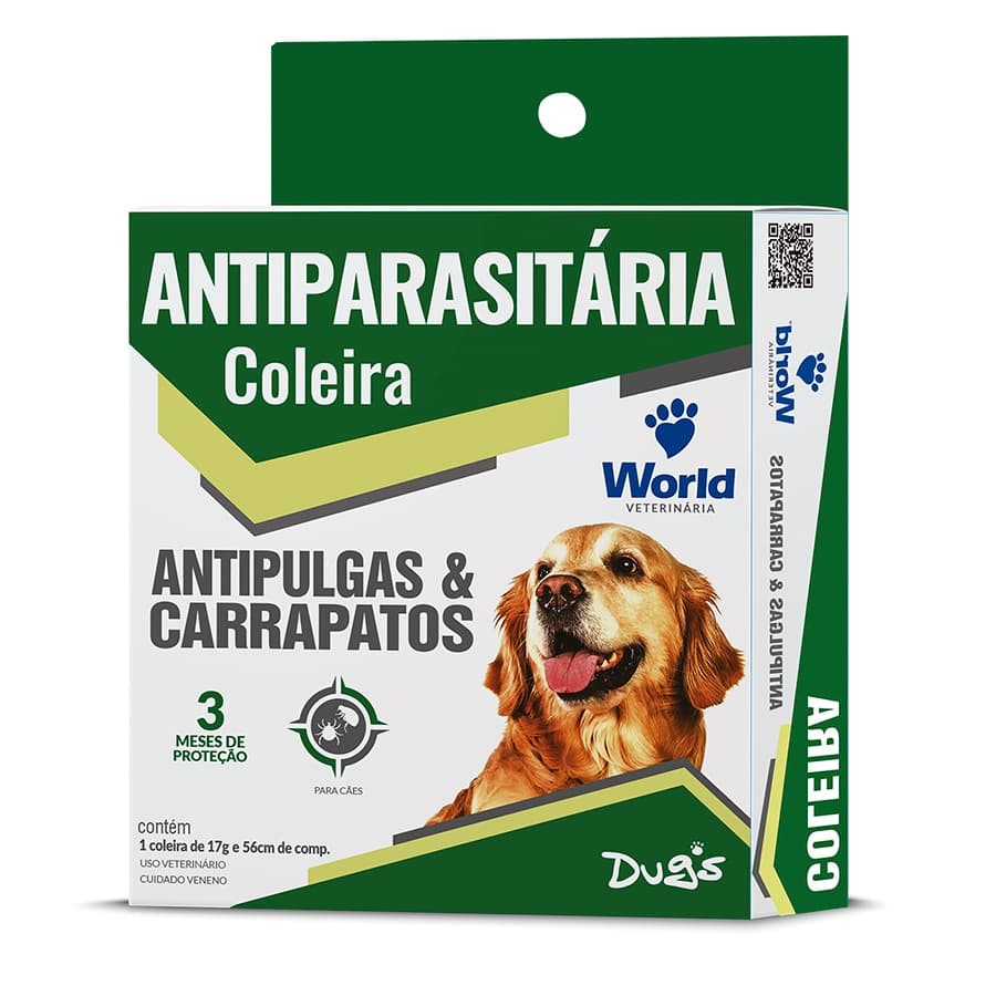 Coleira Dugs Antipulgas e Carrapatos - World