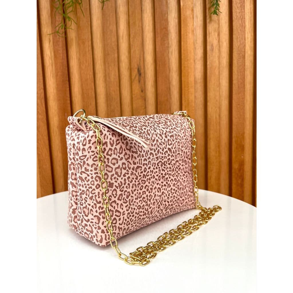 Bolsa feminina alça transversal bolsa de onça Oncinha Estampa Alça Corrente bolsa barata promoção coleção outono inverno