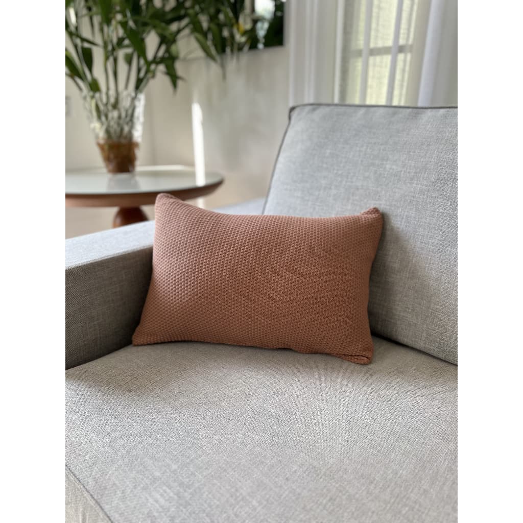 Capa De Almofada Decorativa Lisa Tricot 50x30 Sofa Cama