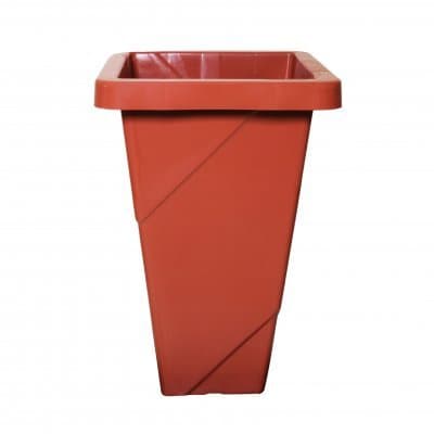 Vaso De Coluna Quadrado Terracota 16,5 Litros - Kit 03 Unidades