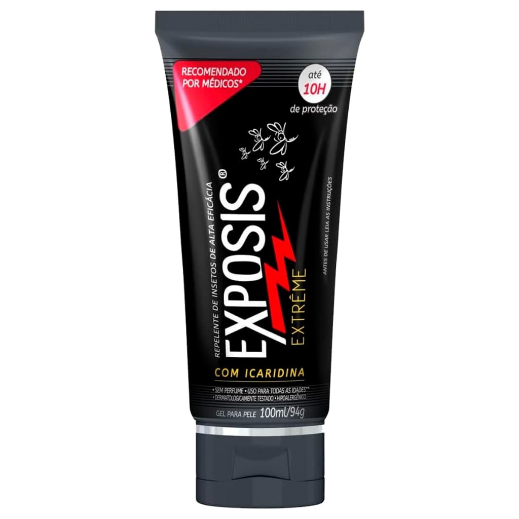 Repelente de Insetos Exposis Extreme Com Icaridina Uso Adulto e Infantil 100ml/94g Gel