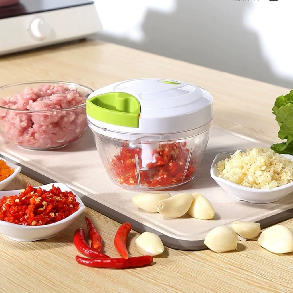 Mini Processador Manual Alimentos Triturador 3 Laminas (top) Cor Aleatoria