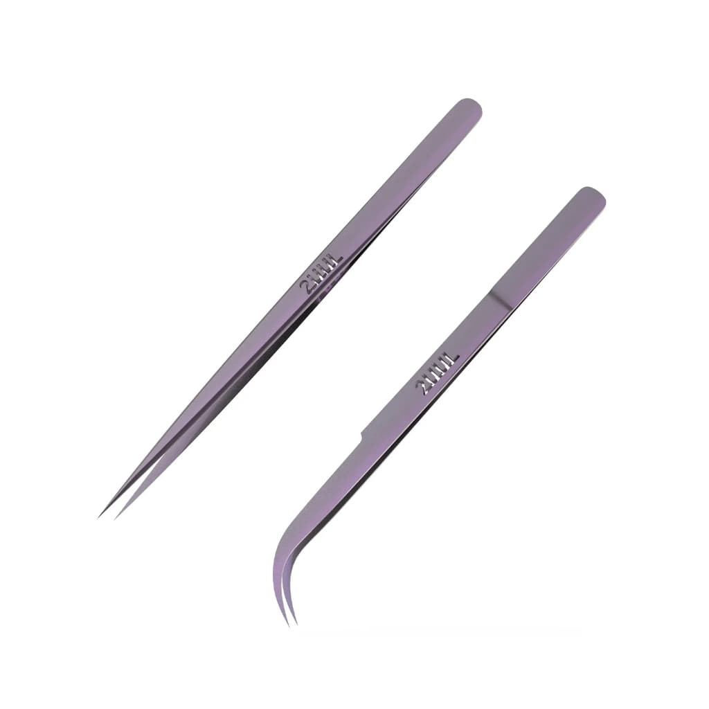 2UUL Pinça reta /curva ultraleve de titânio roxo para reparo preciso de placa de celular