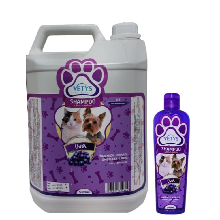Shampoo Uva Tradicional para Cães e Gatos Vetys do Brasil