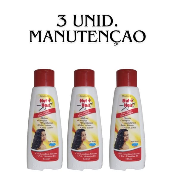 KIT 3 UNIDADES NUTRI HAIR ATIVADOR LANOLINA 435ML
