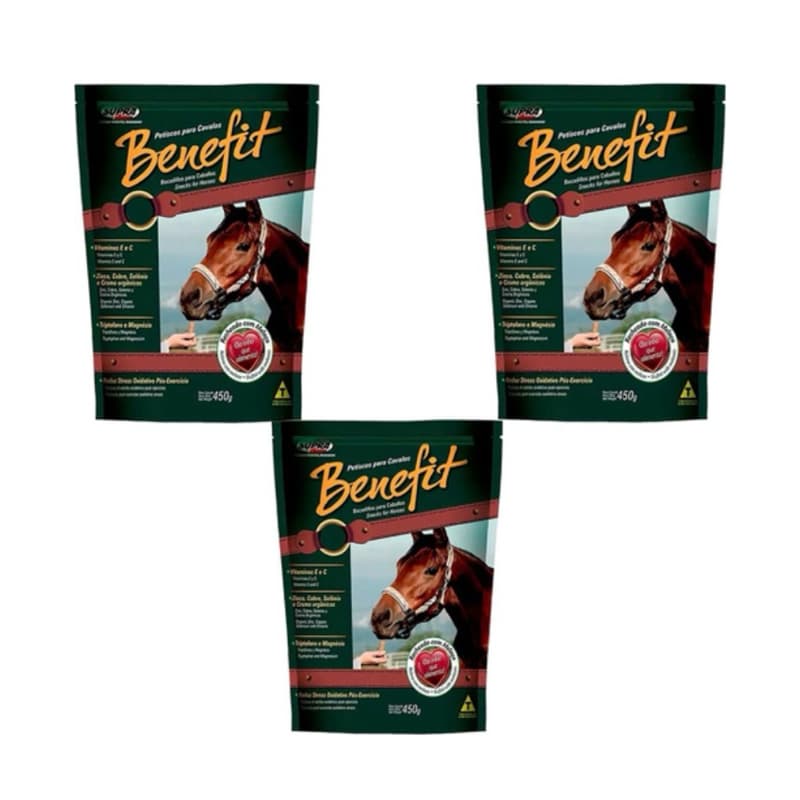 Benefit Petisco de Cavalo 450g 3 Unid - ENVIO IMEDIATO