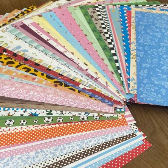Papel estampado A4 180g Dupla face - pacote com 5 folhas