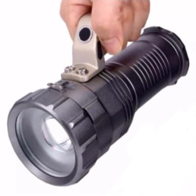 Lanterna Holofote Led (602453) Mão T6 Zoom 2 Baterias Ultra Potente