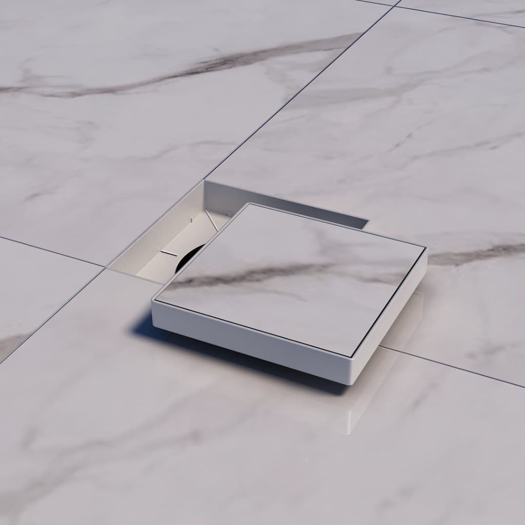 Ralo Invisível  Oculto Seca Piso Porcelanato Inteligente ABS para Banheiro