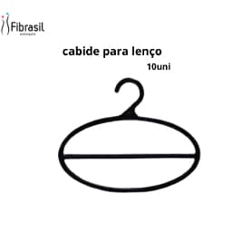 Kit cabide para lenço acrilico Preto 10 unidades