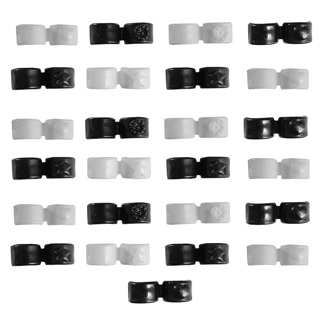 240 Tererês Para Cabelo Penteados Tranças Preto e Branco
