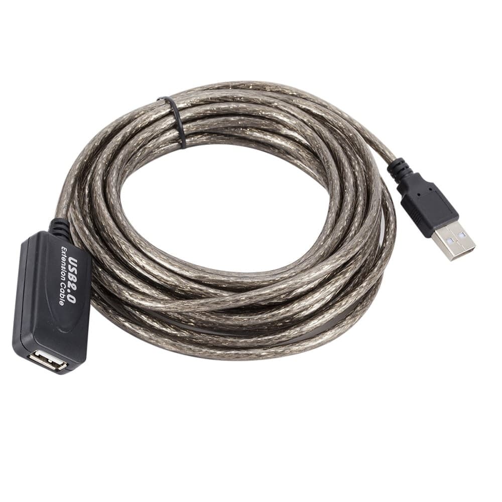 Cabo Extensor USB 2.0 Macho para USB 2.0 Fêmea para Mouse/Teclado/Pen Drive - Comprimento 5 Metros.