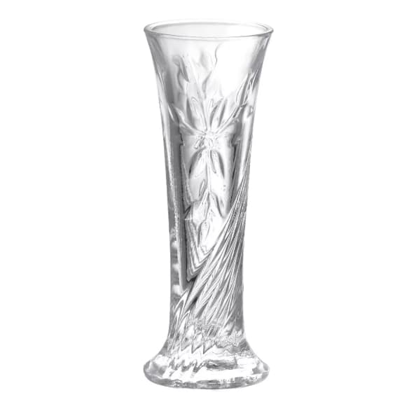 Kit 2 Vaso Wolff Flower De Vidro 15cm X 6cm Pequeno