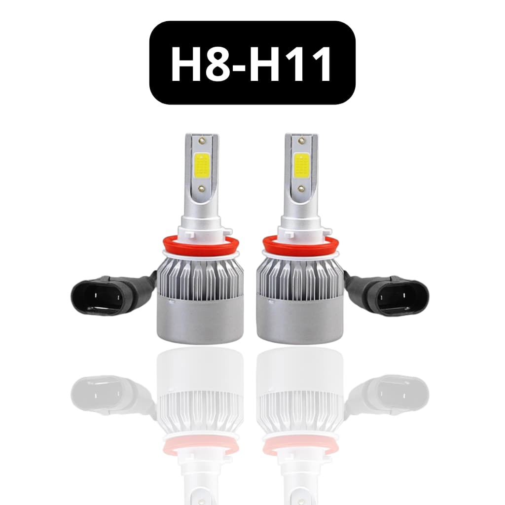 H11-H8  Lâmpada Led Super Led/ultra led Carro 6000k 9600 Lumens Branca Xenon 12A24