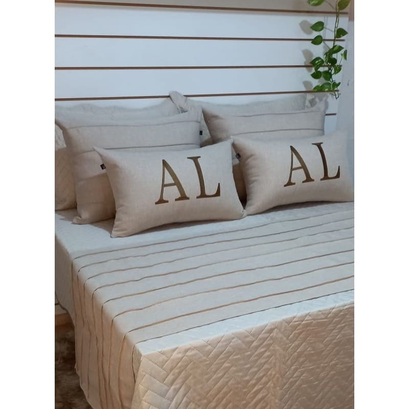Kit capa para almofada personalizada linho