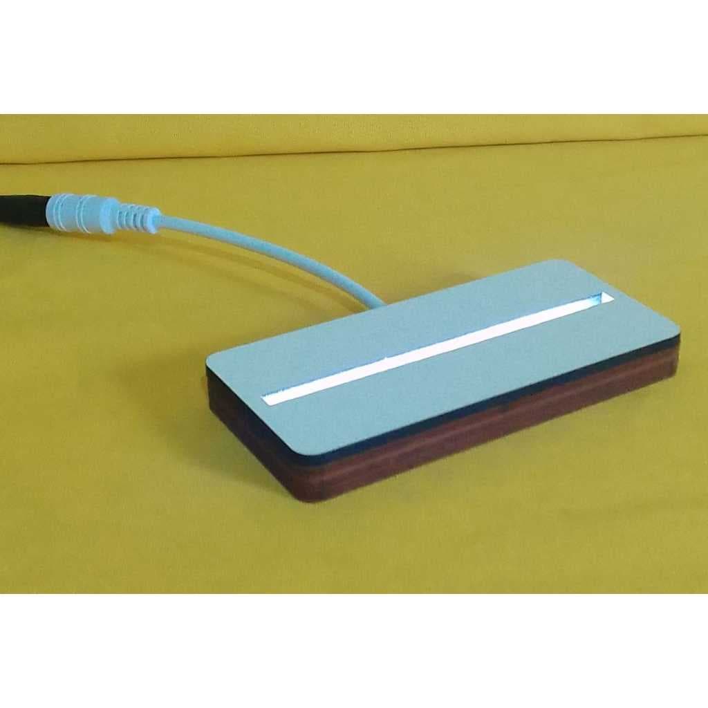 5 Unid - Base em Mdf com Led para Placa de acrílico - 10cm + FONTE INCLUSA