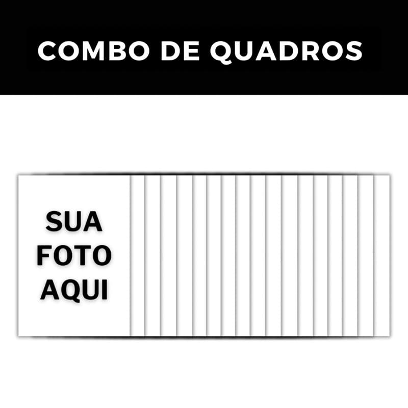 Kit com 64 Quadros + suportes personalizados 15x15
